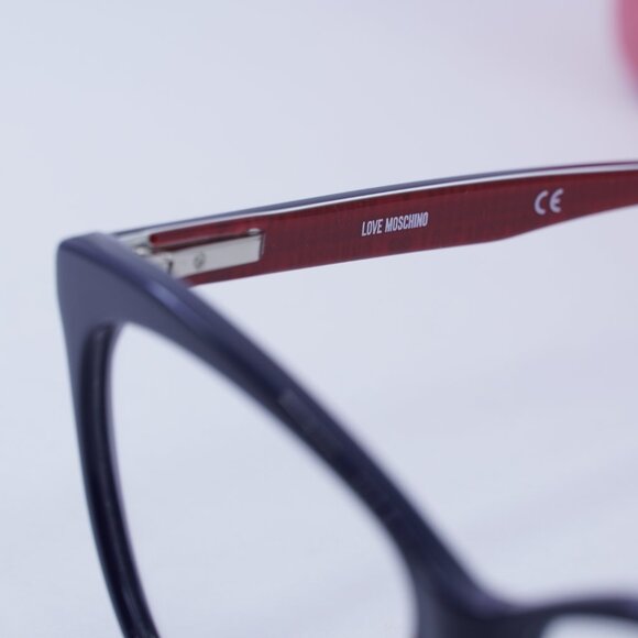 Moschino MOL506 0PJP00 Square Eyeglasses - Blue/Red 56mm - Picture 3 of 12